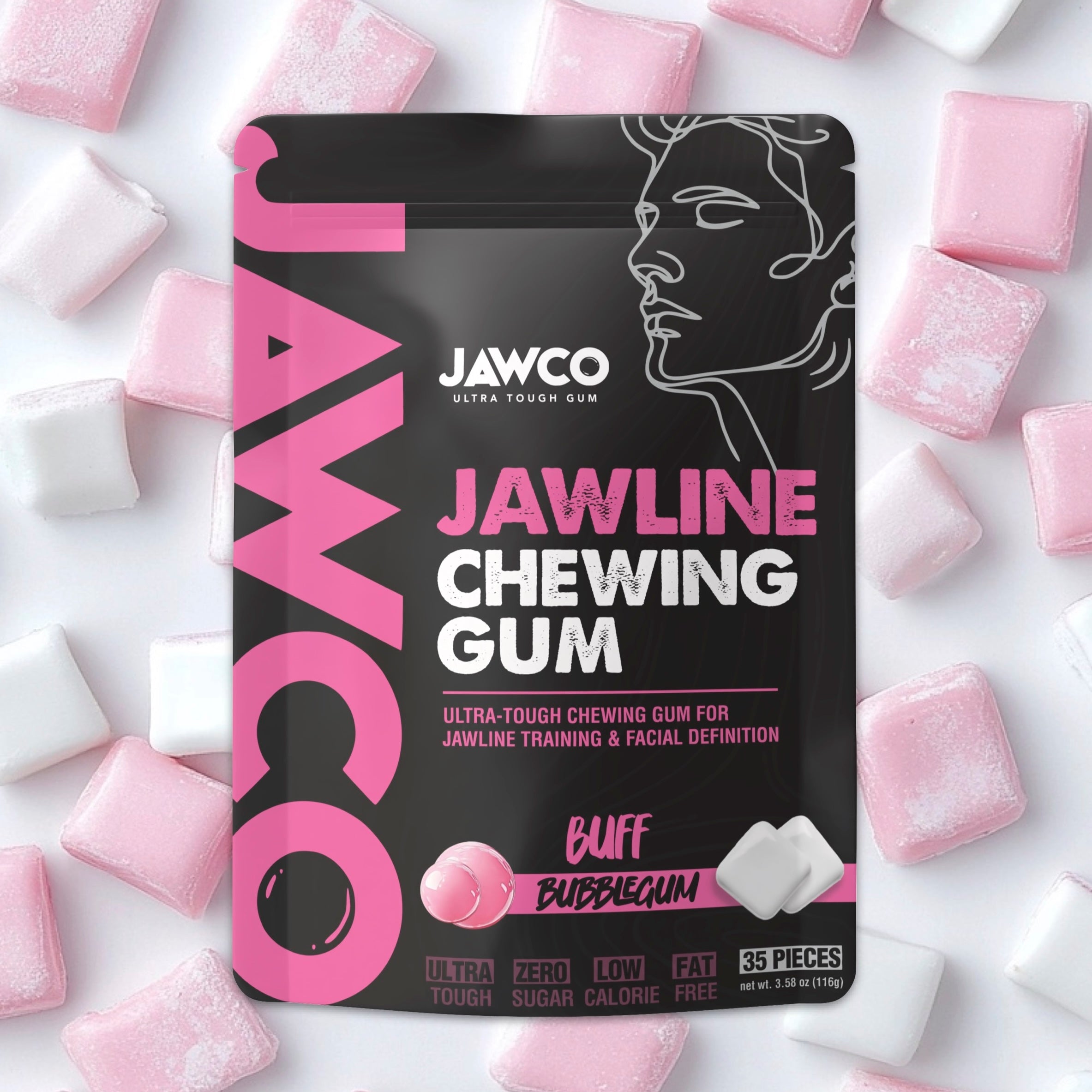 BUFF BUBBLEGUM JAWLINE GUM