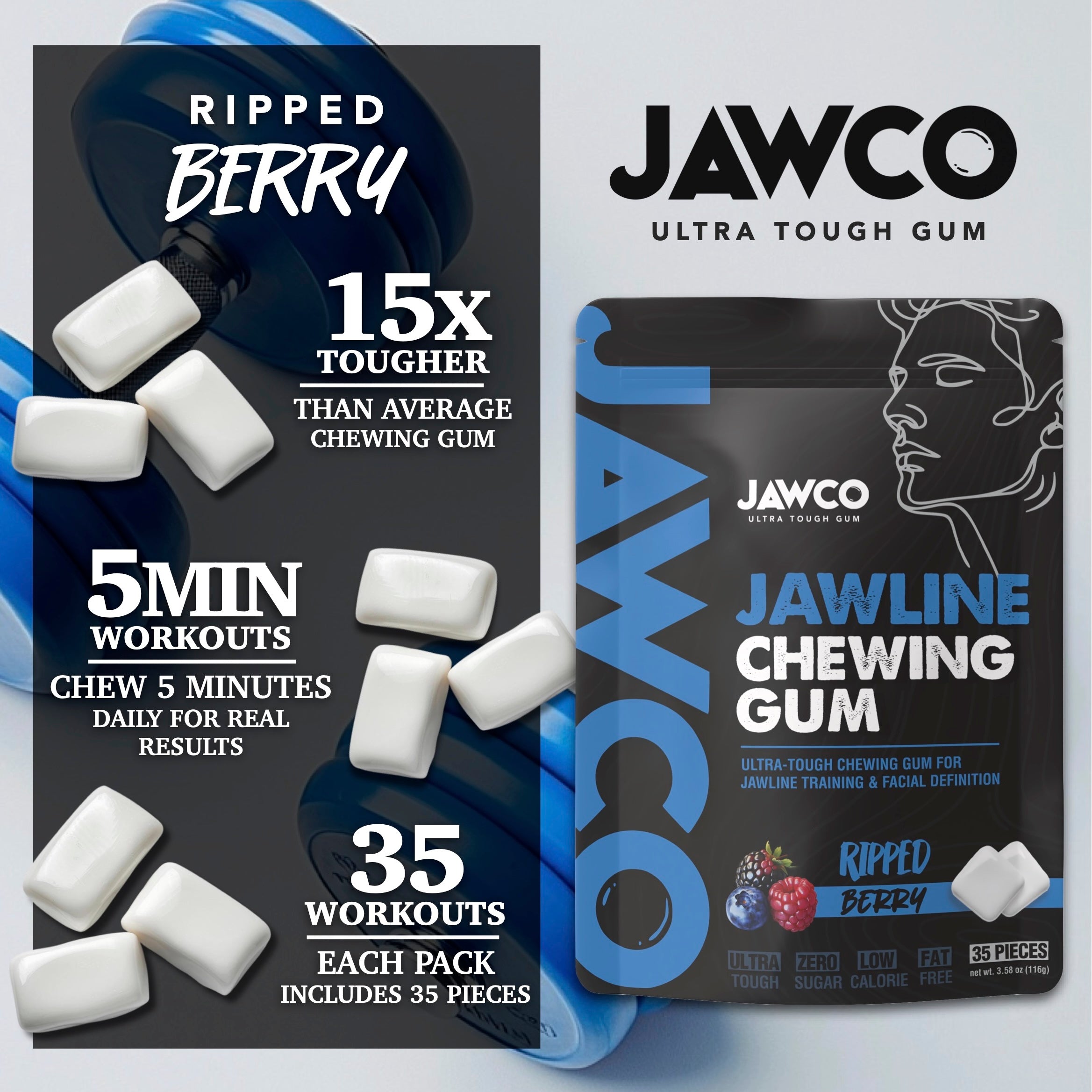 RIPPED BERRY JAWLINE GUM
