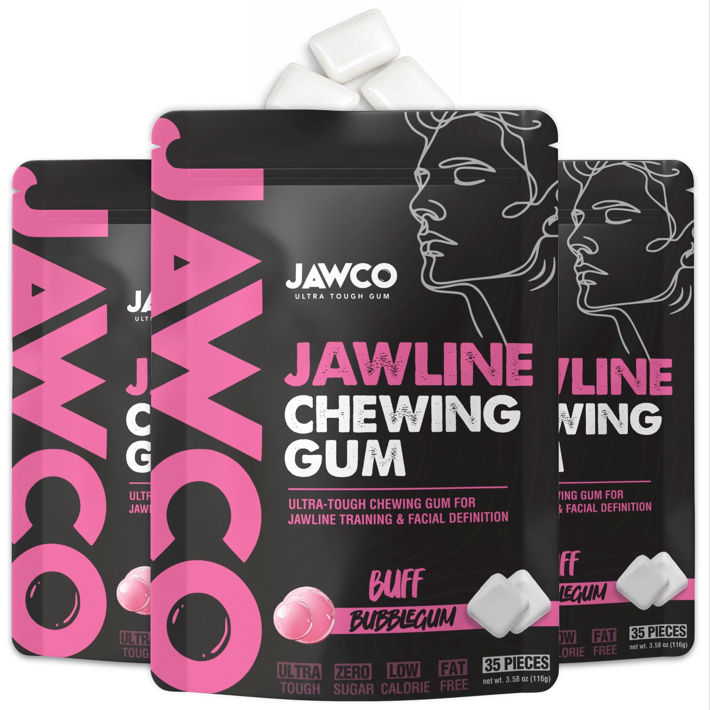 BUFF BUBBLEGUM JAWLINE GUM