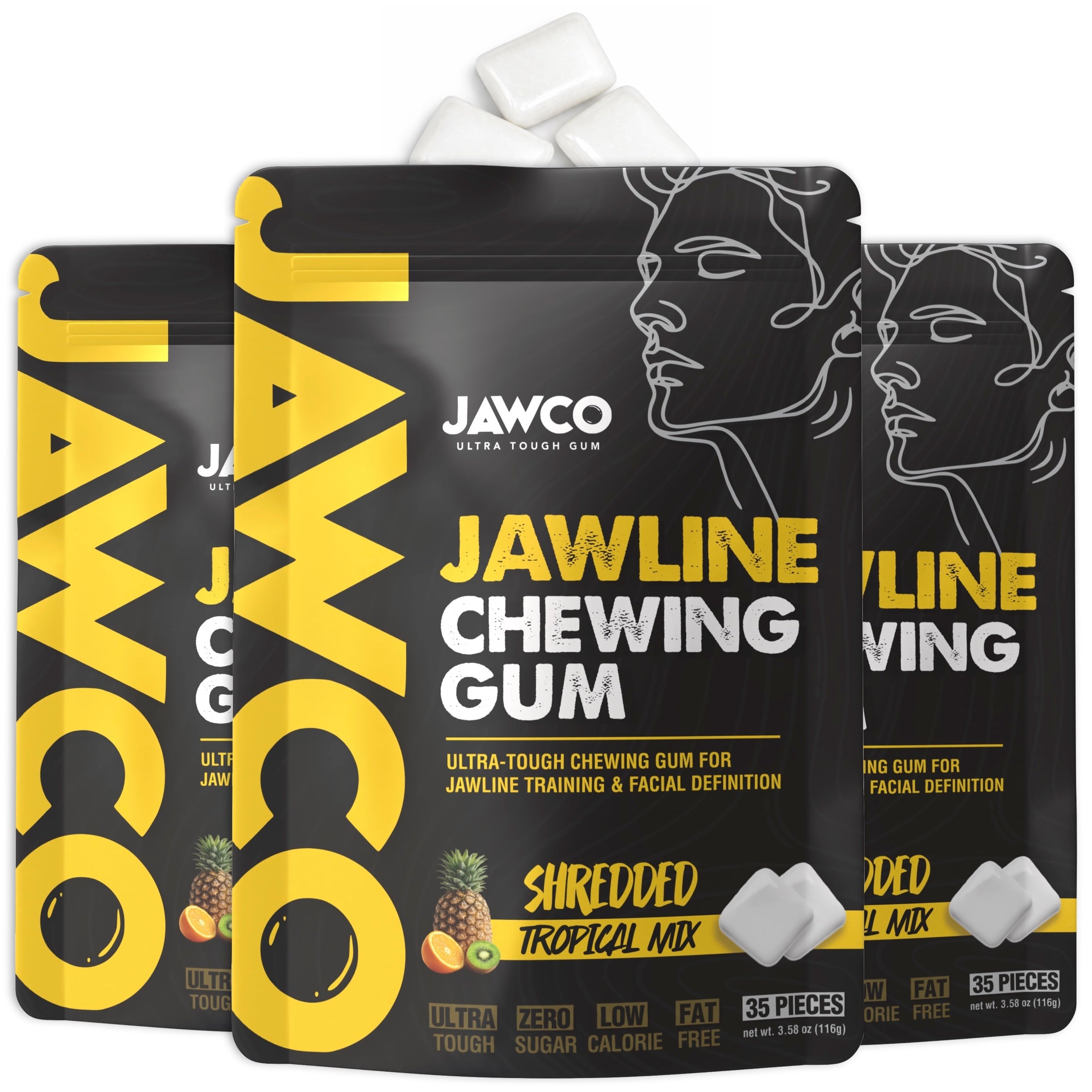 SHREDDED TROPICAL JAWLINE GUM