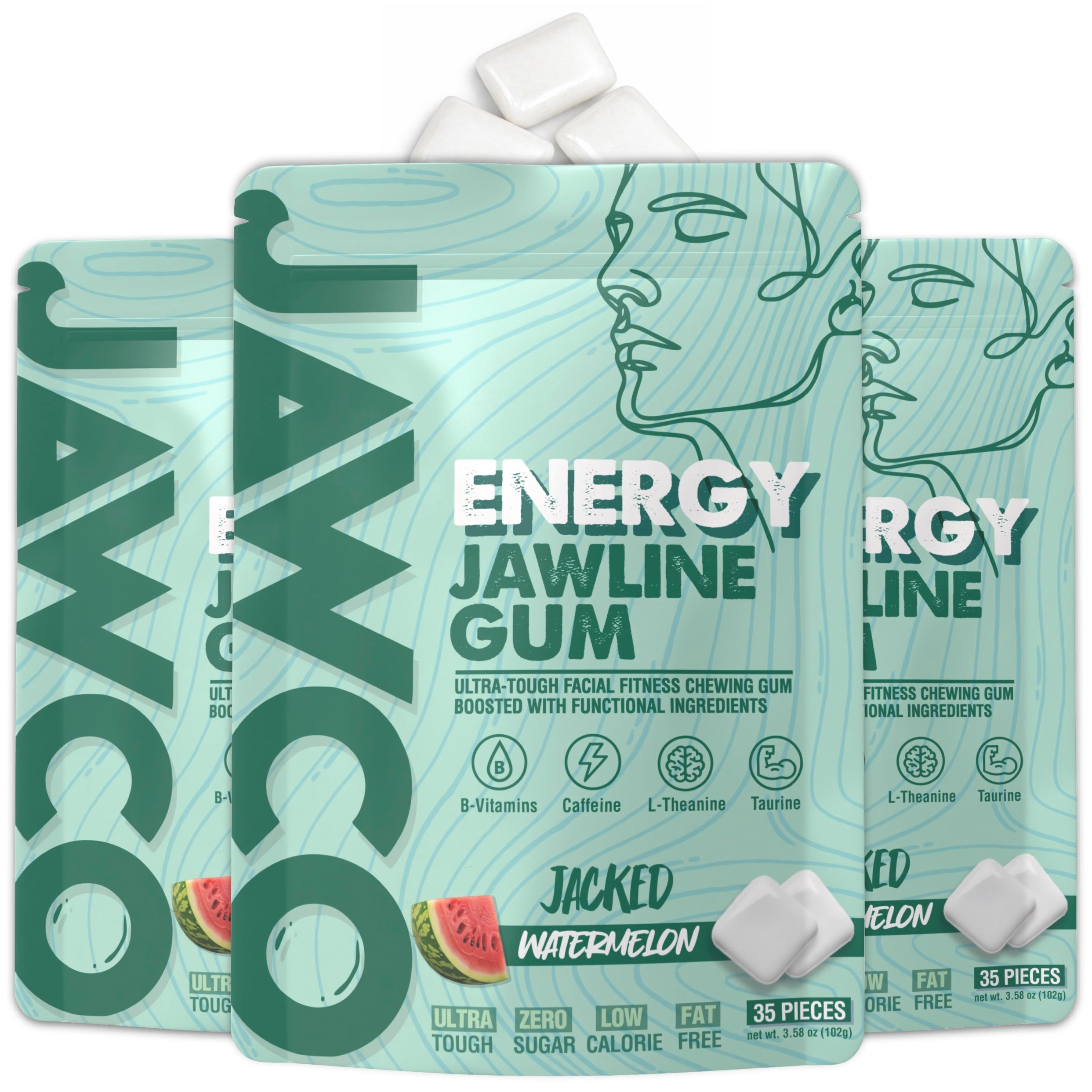 ENERGY WATERMELON JAWLINE GUM