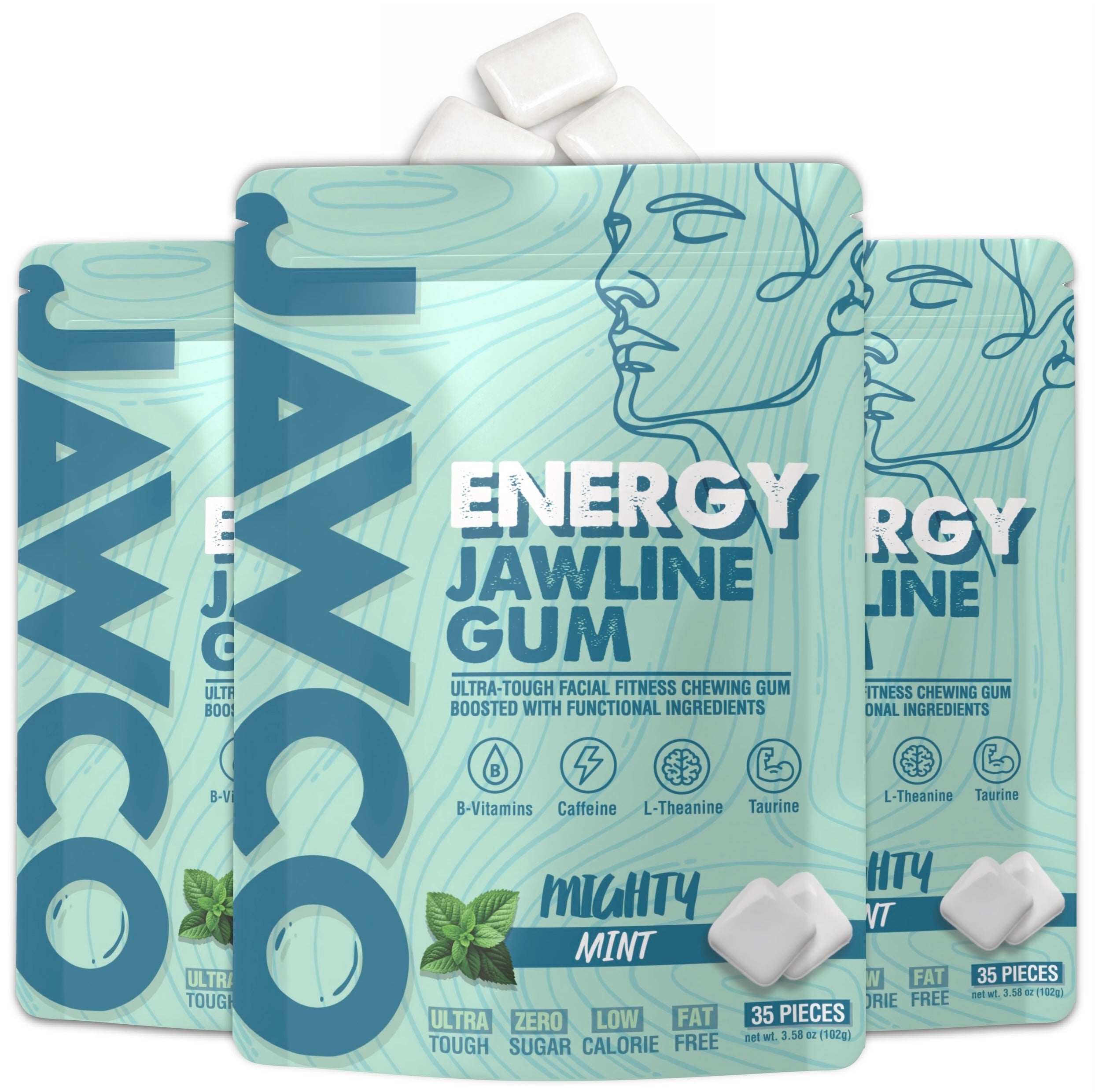 ENERGY MINT JAWLINE GUM
