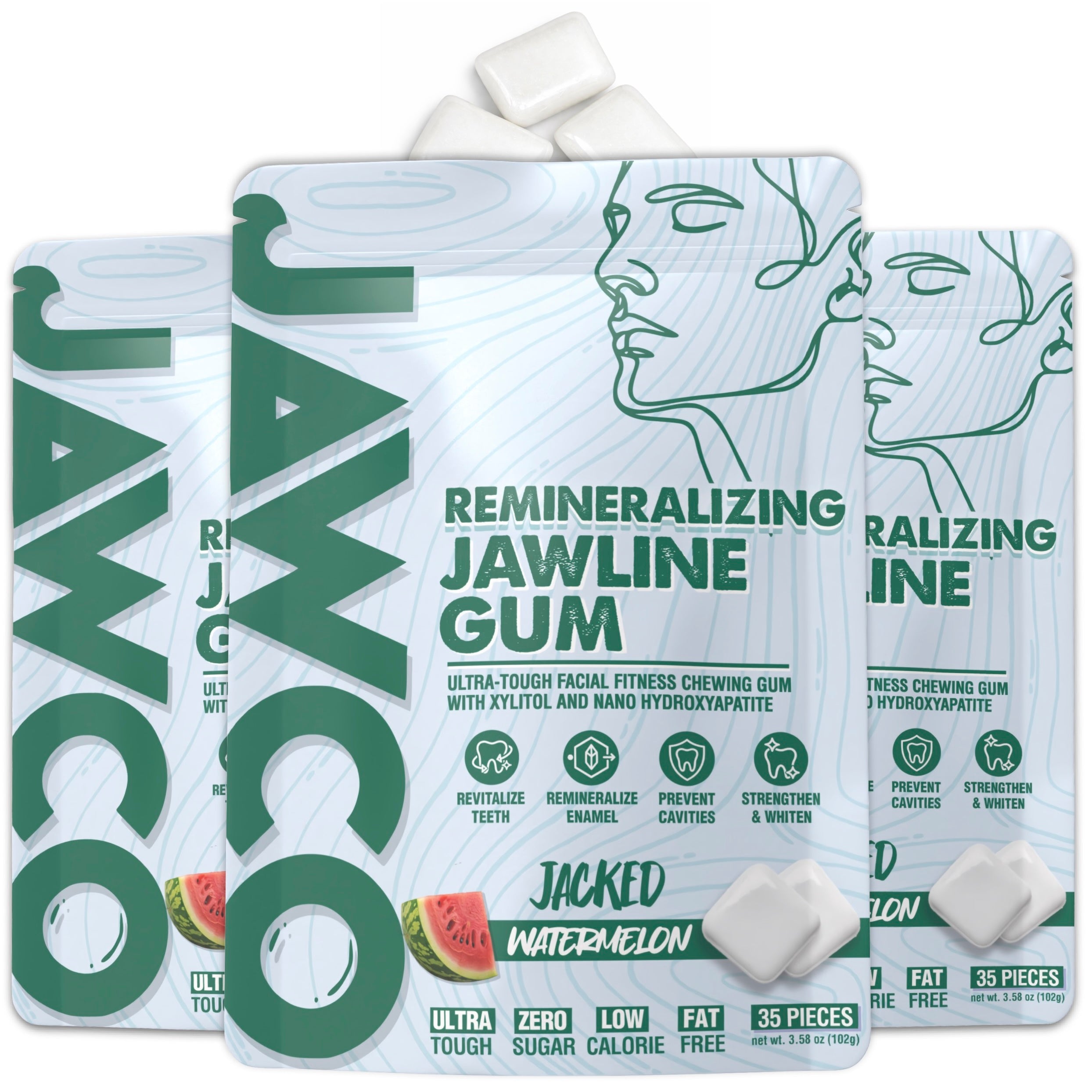 REMINERALIZING WATERMELON JAWLINE GUM