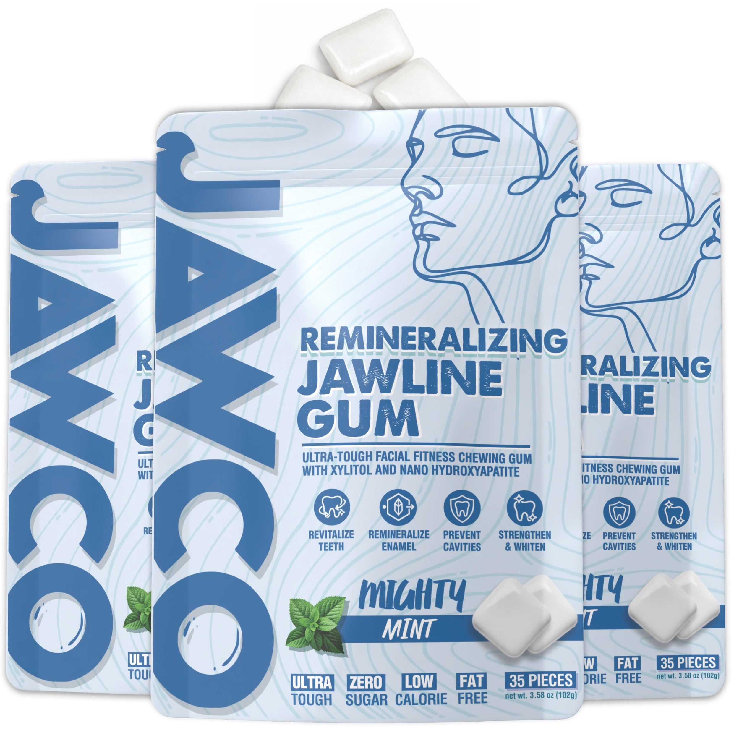REMINERALIZING MINT JAWLINE GUM