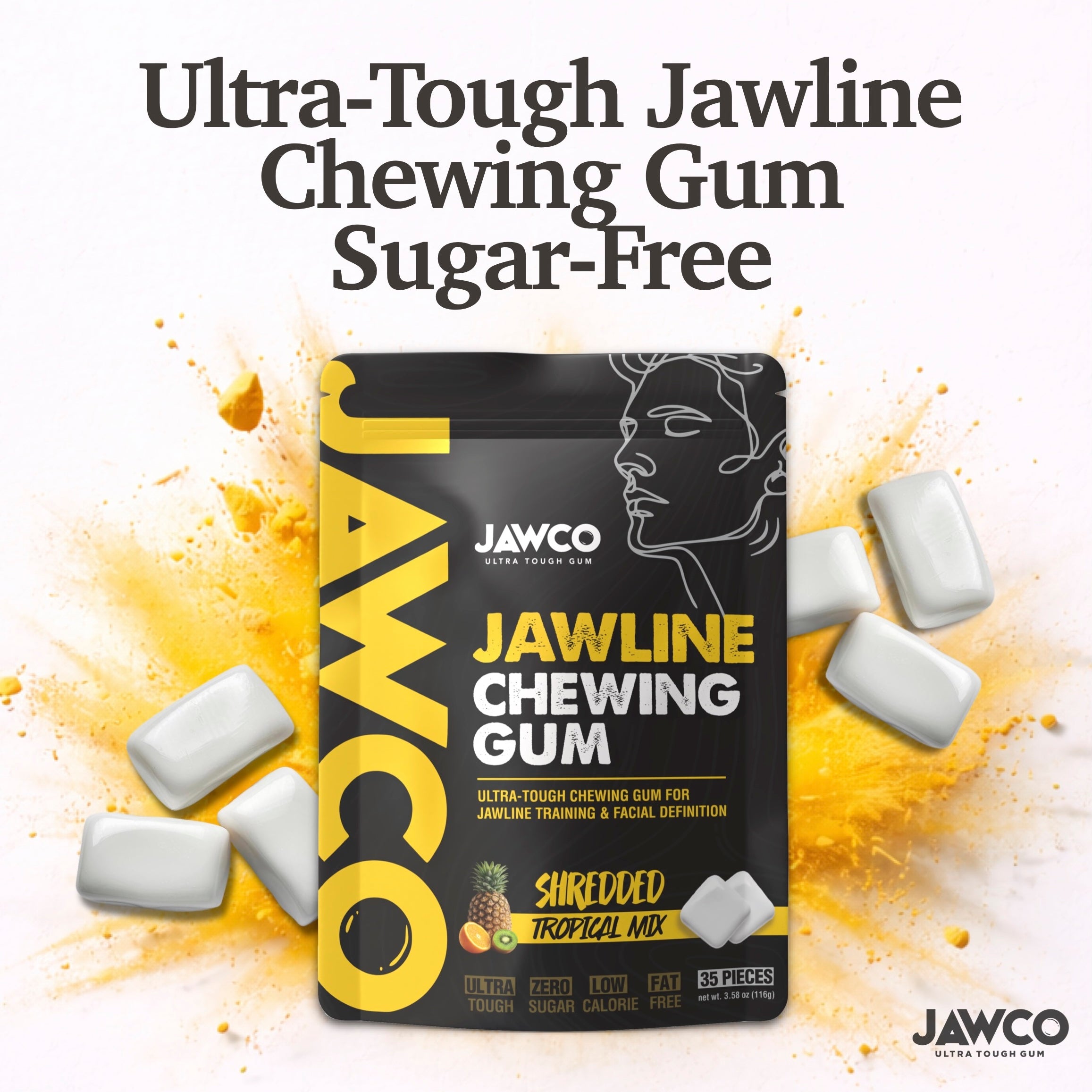 SHREDDED TROPICAL JAWLINE GUM