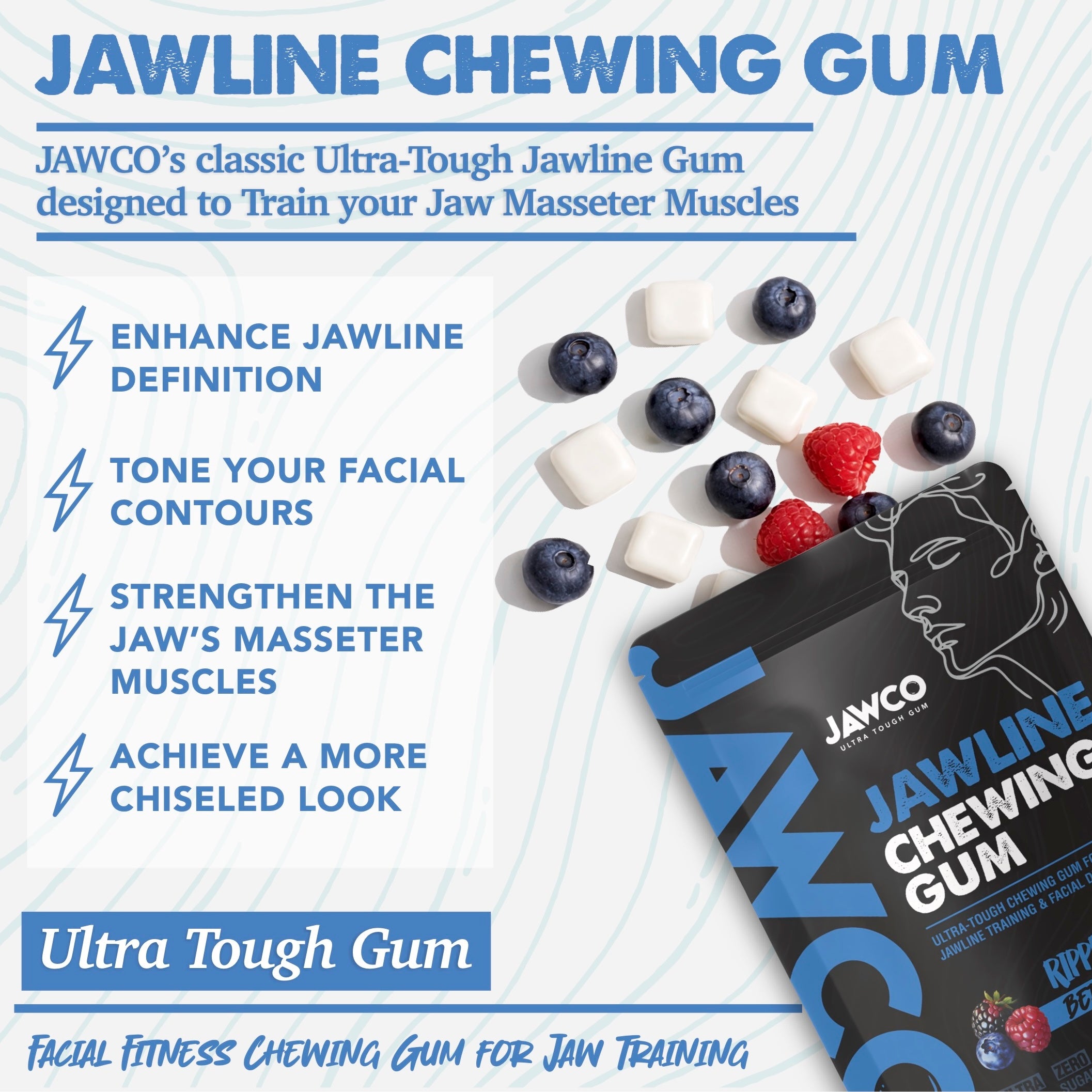 RIPPED BERRY JAWLINE GUM