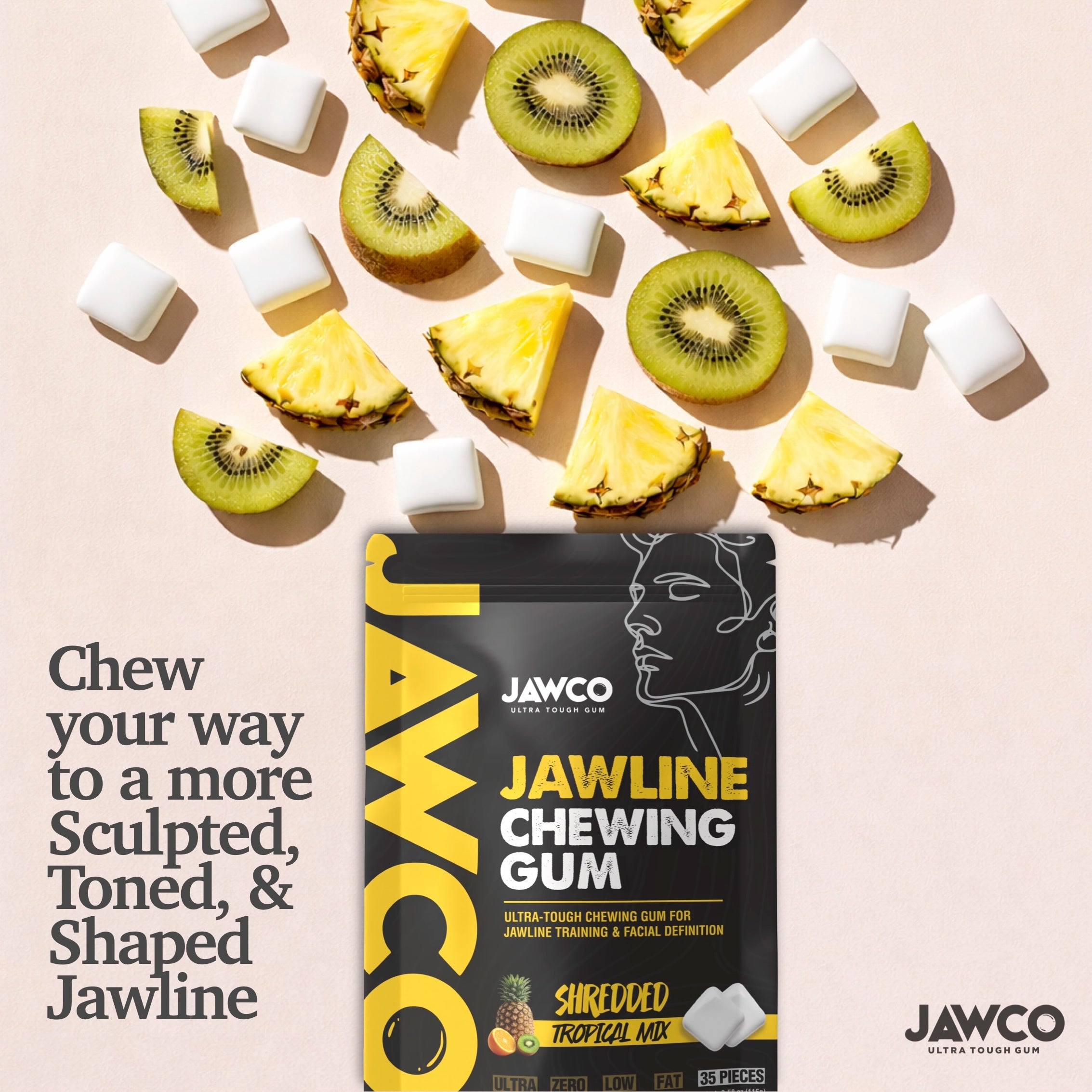 SHREDDED TROPICAL JAWLINE GUM