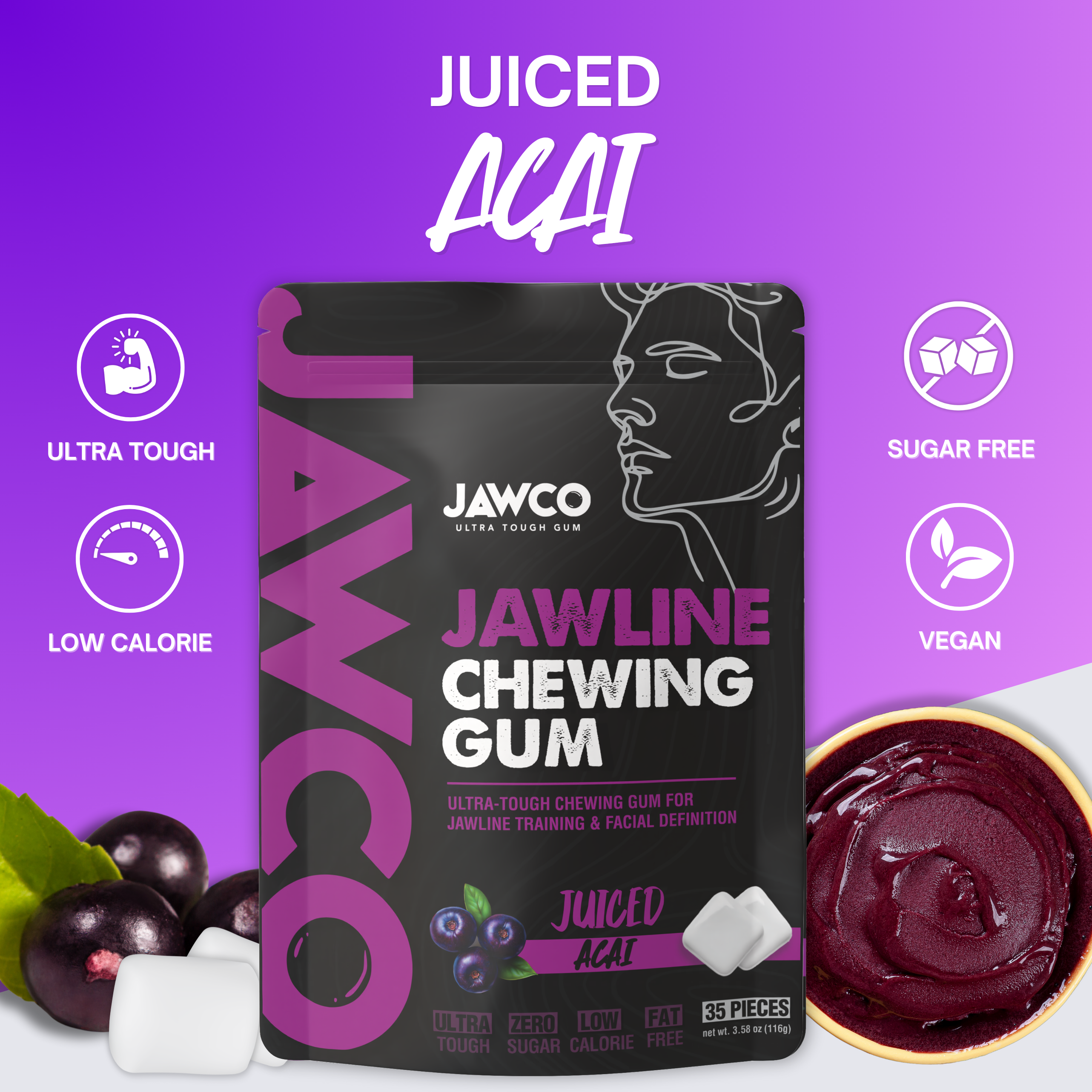 JUICED ACAI JAWLINE GUM