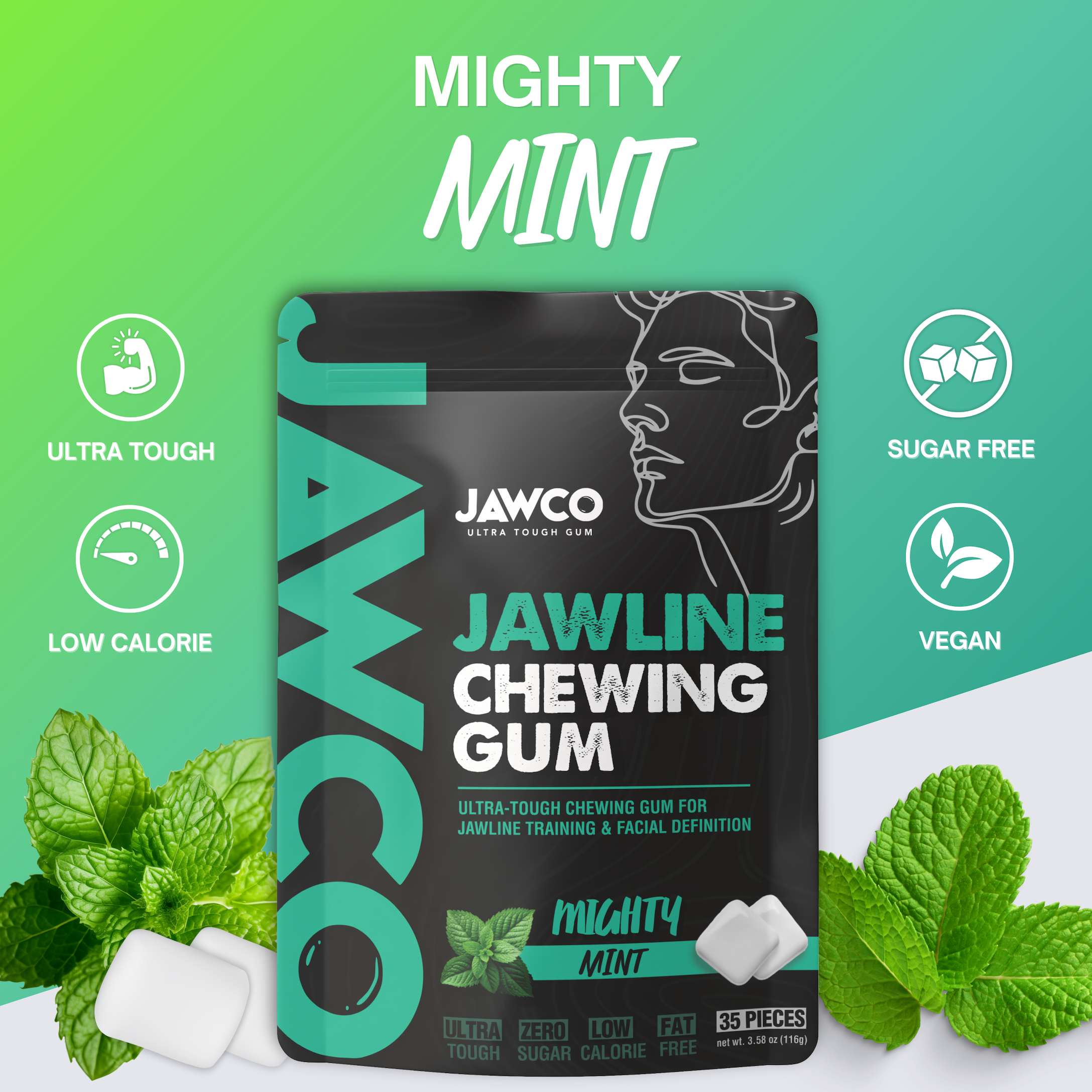 MIGHTY MINT JAWLINE GUM