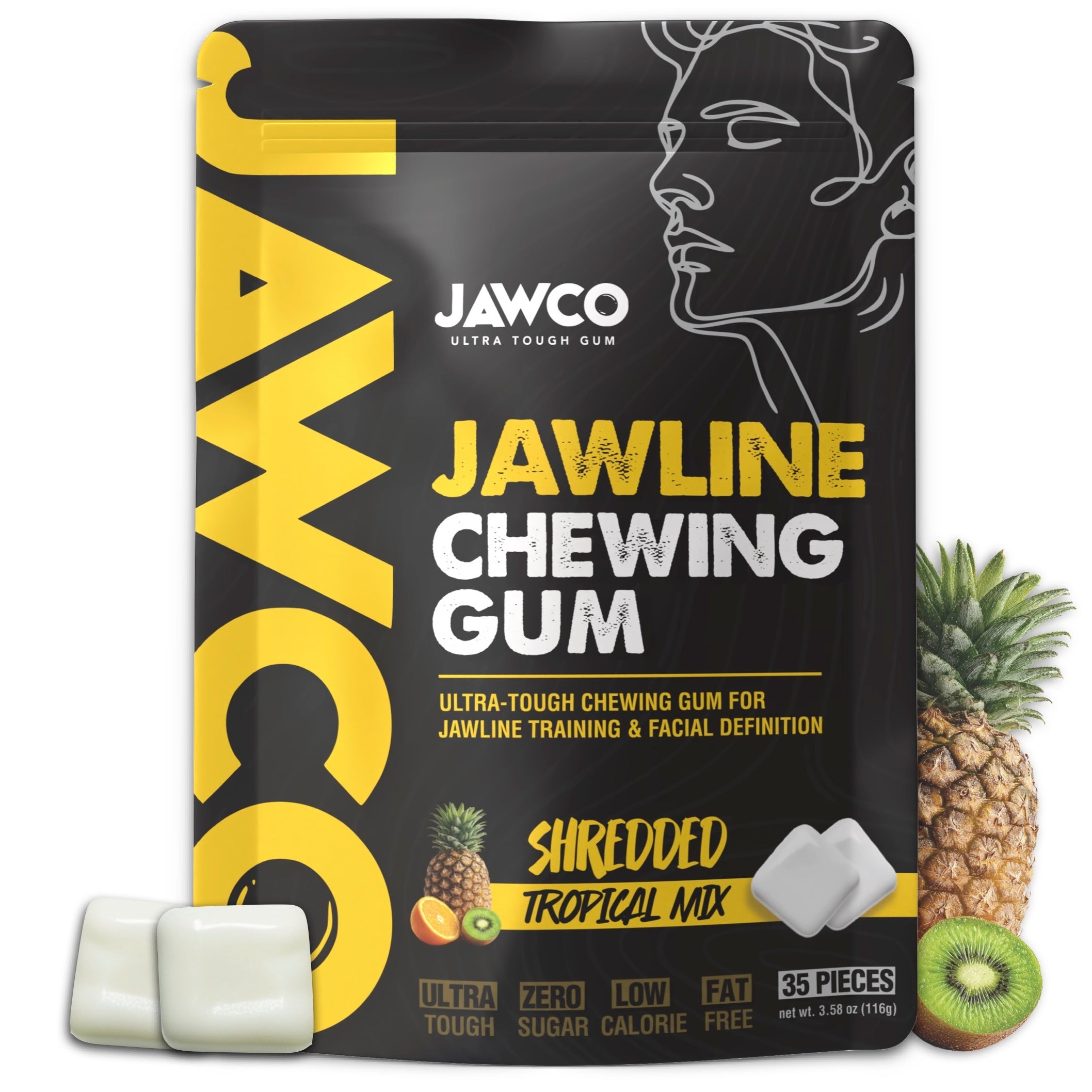 SHREDDED TROPICAL JAWLINE GUM