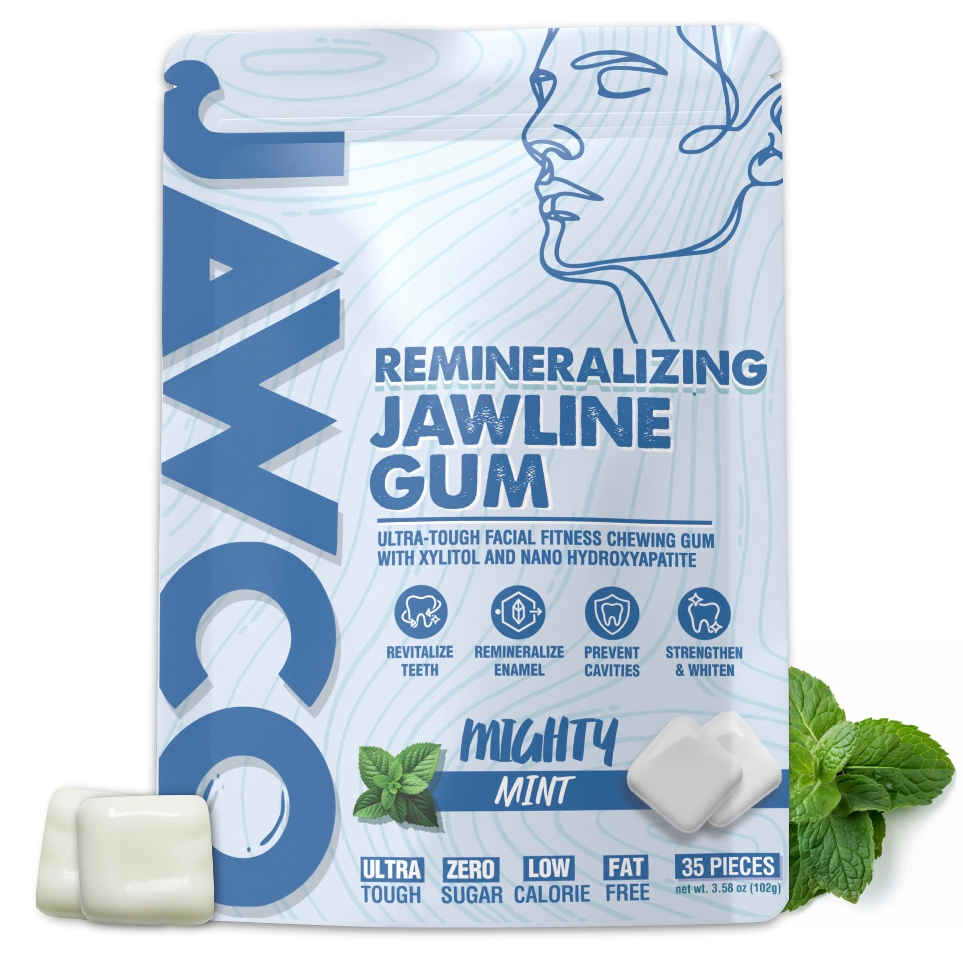 REMINERALIZING MINT JAWLINE GUM