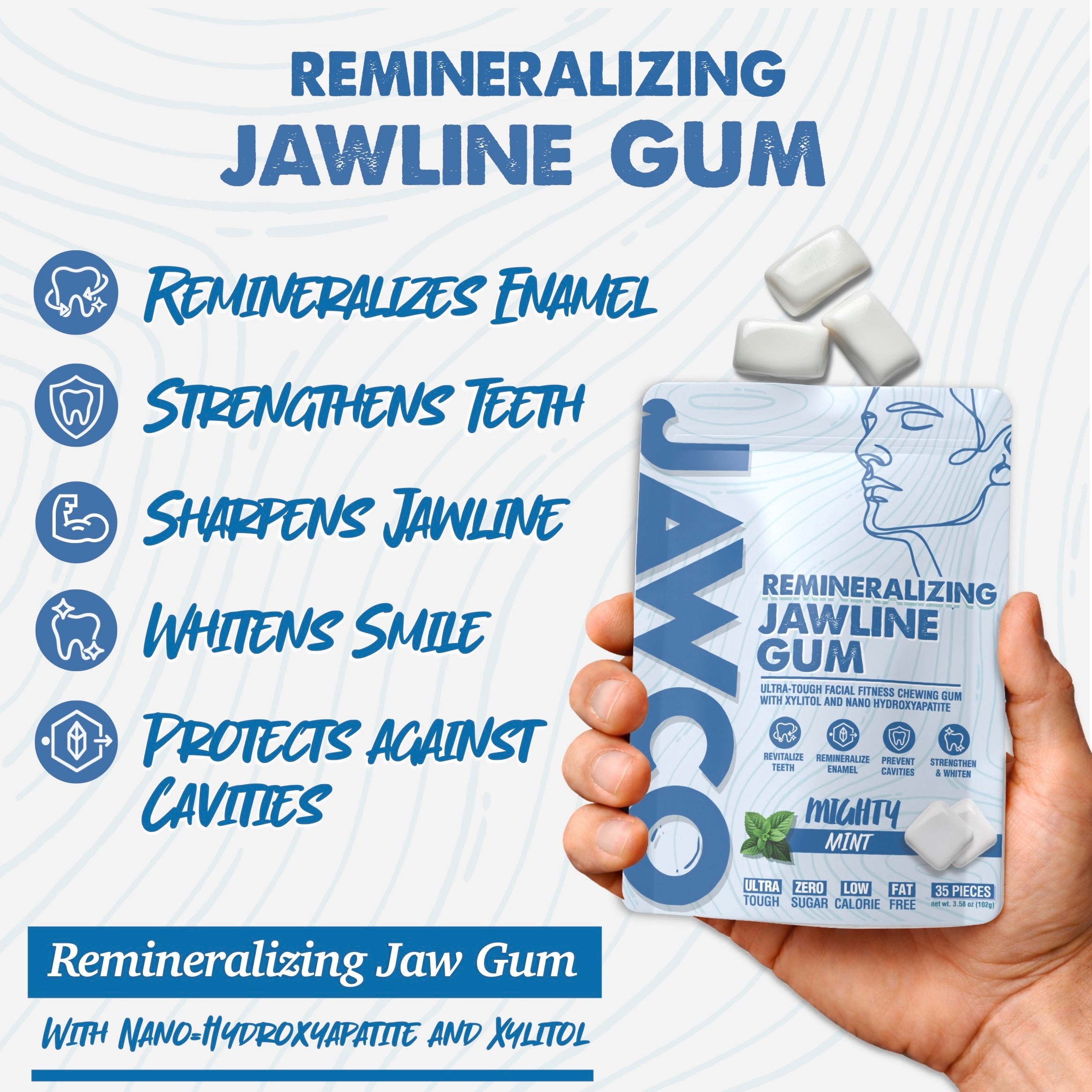 REMINERALIZING MINT JAWLINE GUM