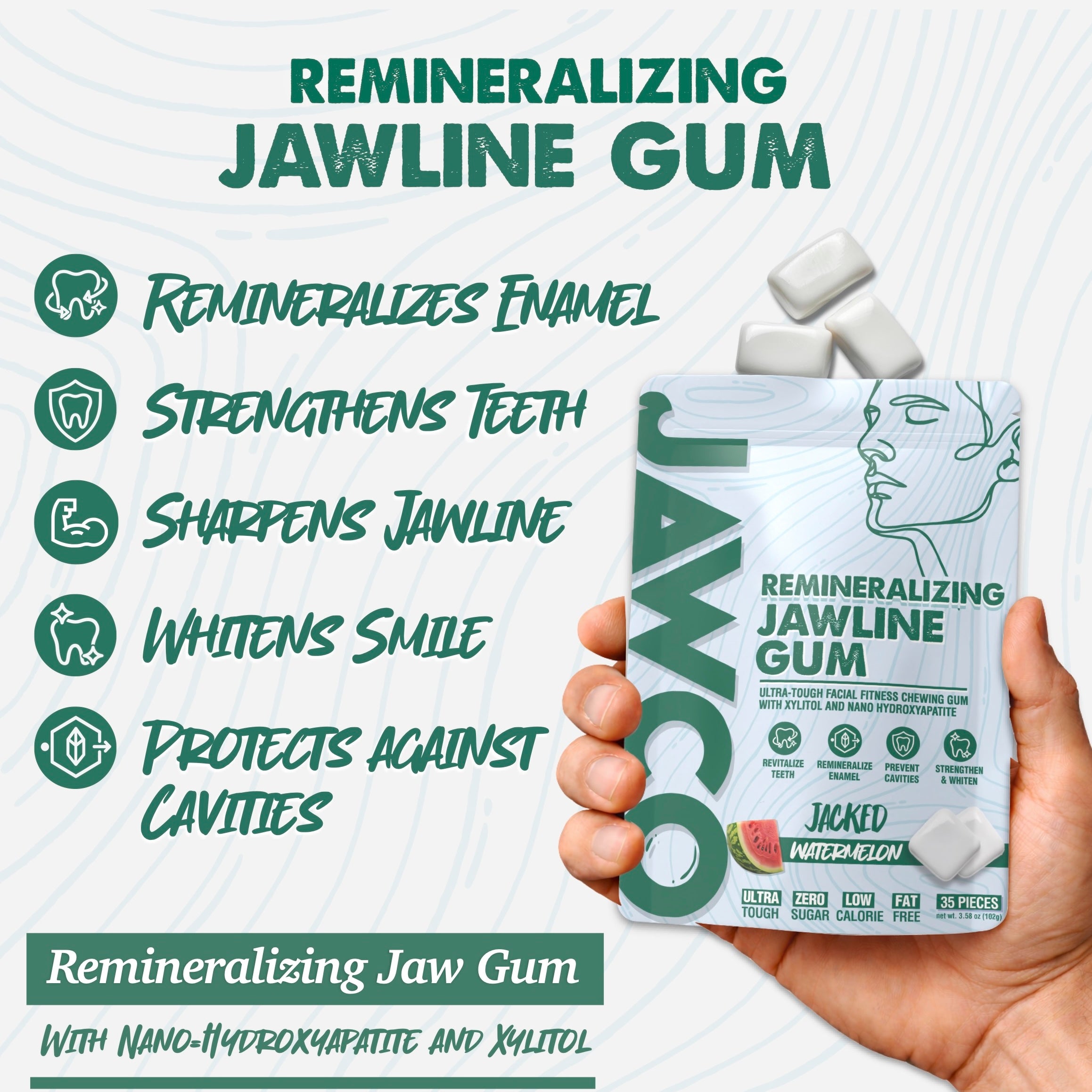 REMINERALIZING WATERMELON JAWLINE GUM