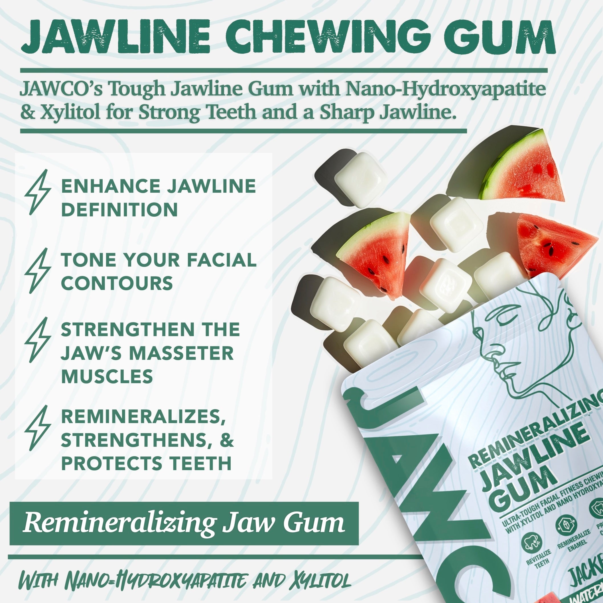 REMINERALIZING WATERMELON JAWLINE GUM